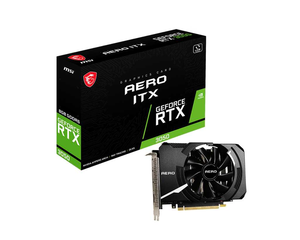 MSI GEFORCE RTX 3050 AERO ITX 8G graphics card