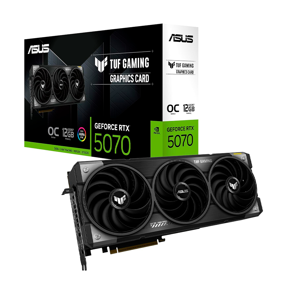 Tarjeta de Video ASUS TUF NVIDIA GeForce RTX 5070 OC Edition / 12GB 192-bit GDDR7 / PCI Express 5.0 / TUF-RTX5070-O12G-GAMING / asustl25 / Gratis juego DOOM DA