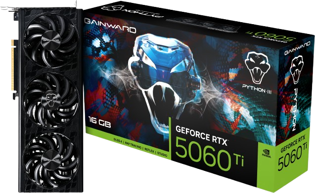 Gainward GeForce RTX 5060 Ti Python III 16GB GDDR7 PCI-Express Graphics Card