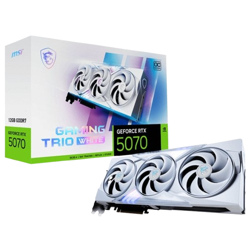 MSI GeForce RTX 5070 GAMING TRIO OC 12GB GDDR7 Reflex 2 RTX AI DLSS4 Blanca