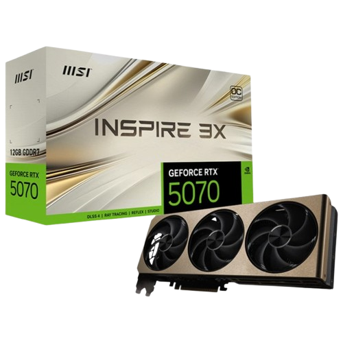 MSI GeForce RTX 5070 INSPIRE 3X OC 12GB GDDR7 Reflex 2 RTX AI DLSS4