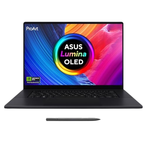 ASUS ProArt 16 H7606WP 16.0 Inch 4K OLED Touchscreen Laptop (AMD Ryzen AI 9 HX 370, NVIDIA GeForce RTX 5070, 64GB RAM, 4TB PCIe G4 SSD, Backlit Keyboard, Wi-Fi 7, Windows 11 Home) Stylus Pen Included