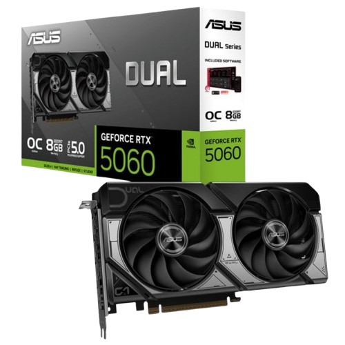 ASUS Dual GeForce RTX 5060 OC Edition 8GB GDDR7 Reflex 2 RTX AI DLSS4