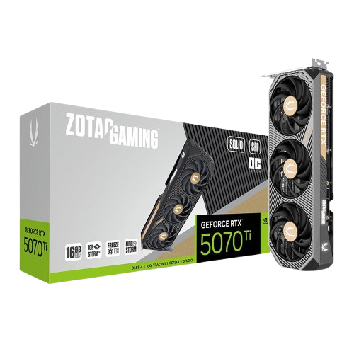Zotac NVIDIA GeForce RTX 5070 Ti SOLID SFF Overclocked Triple Fan 16GB GDDR7 PCIe 5.0 Graphics Card