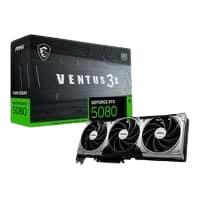 Placa de Vídeo MSI RTX 5080 16G VENTUS 3X OC PLUS NVIDIA GeForce 16GB GDDR7 G-Sync Ray Tracing DLSS 4 HDR - G5080-16V3CP