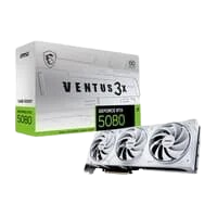 Placa de Vídeo MSI GeForce RTX 5080 16G VENTUS 3X OC WHITE NVIDIA GeForce 16GB GDDR7 FP4 e DLSS 4 - G5080-16V3CW