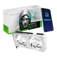 Placa de Vídeo GALAX RTX 5070 1-Click OC White NVIDIA GeForce 12GB GDDR7 192 Bits Ray Tracing DLSS 4 - 57NON7MDBSWH