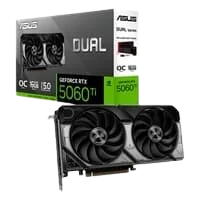 Placa de Vídeo ASUS DUAL RTX 5060 TI O16G NVIDIA GeForce 16GB GDDR7 2602MHz 128 bits OpenGL46 DLSS 4 Ray Tracing - 90YV0MH0-M0NA00