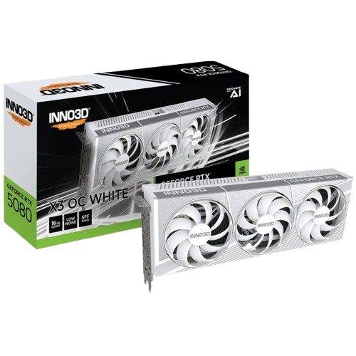 INNO3D GeForce RTX 5080 X3 OC 16GB GDDR7 Reflex 2 RTX AI DLSS4 Blanca