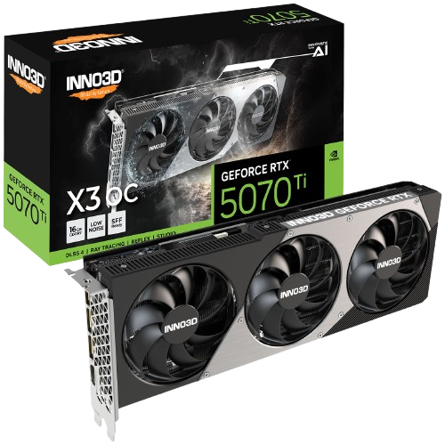 Inno3D GeForce RTX 5070 Ti X3 OC 16GB GDDR7 PCI-Express Graphics Card