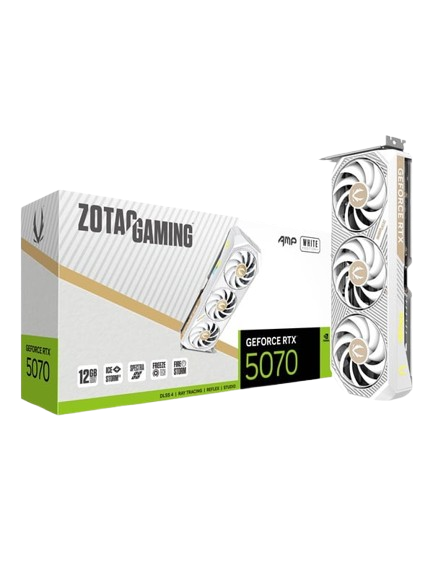ZOTAC GeForce RTX 5070 AMP White - 12GB GDDR7 RAM - Grafikkort