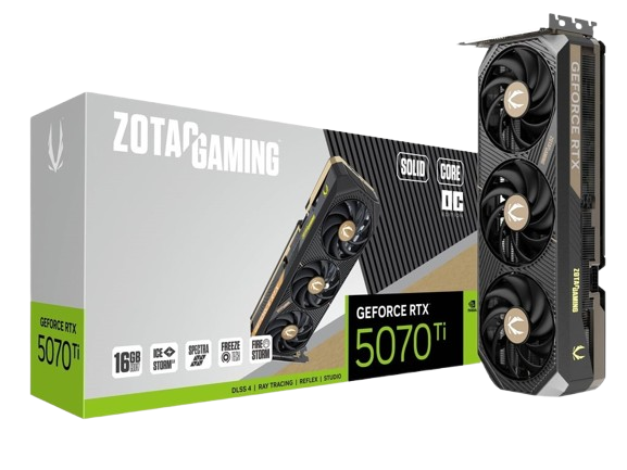 Zotac GeForce RTX 5070 Ti Solid Core OC 16GB GDDR7 PCI-Express Graphics Card