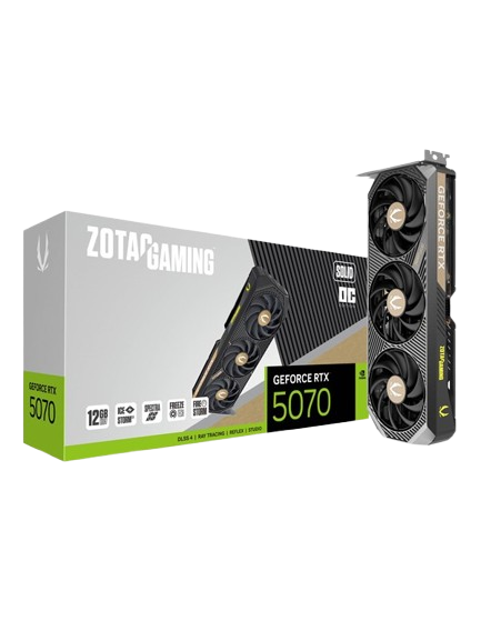 ZOTAC GeForce RTX 5070 Solid OC - 12GB GDDR7 SDRAM - Grafikkort