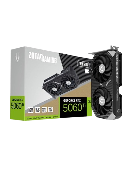 ZOTAC GeForce RTX 5060 Ti Twin Edge OC - 16GB GDDR7 RAM - Grafikkort