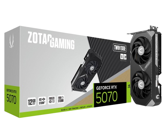 ZOTAC GeForce RTX 5070 Twin Edge OC - 12GB GDDR7 RAM - Grafikkort