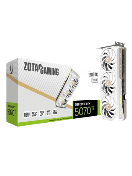 ZOTAC GeForce RTX 5070 Ti Solid Core OC White - 16GB GDDR7 RAM - Grafikkort