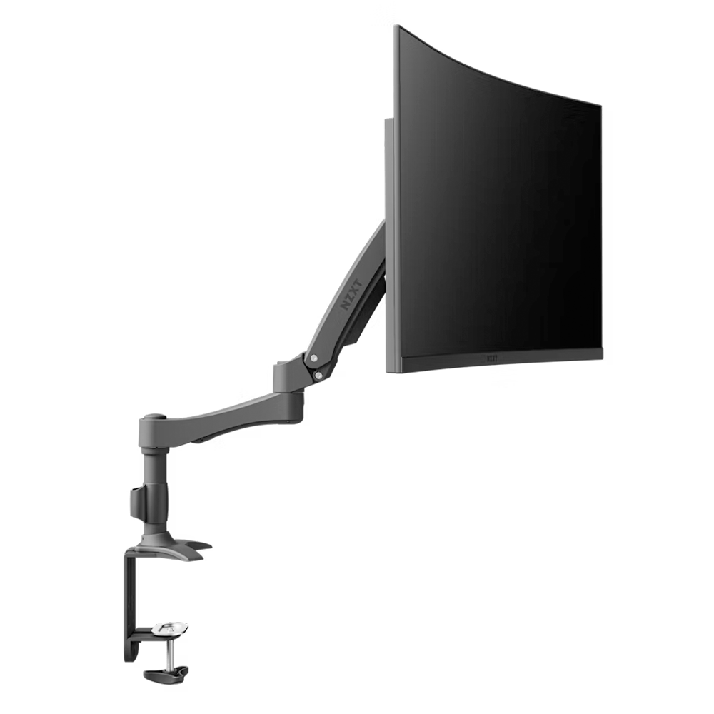 Monitor Curvo Profesional 32 NZXT CANVAS 32Q / HDMI x2 / USB 3.0 x2 USB-C x1 / DP / QHD / HDR 10 / AMD FreeSync Premium y G-Sync Compatible / 165Hz / 1ms + Soporte de Brazo para Monitor NZXT MONITOR ARM SINGLE / MN-VMSM0-B1