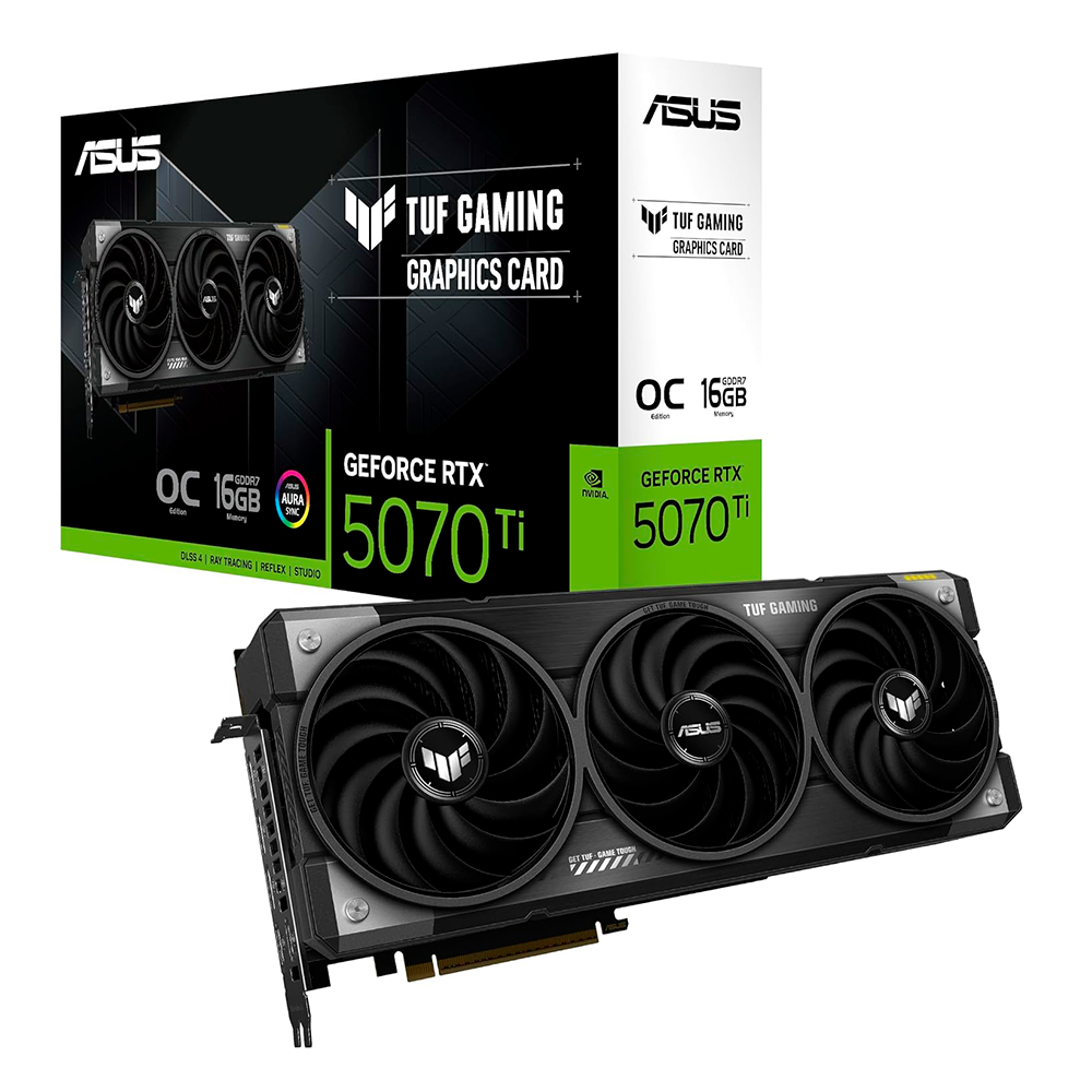Tarjeta de Video ASUS TUF NVIDIA GeForce RTX 5070 Ti 16GB OC Edition / 16GB / 256-bit GDDR7 / PCI Express 5.0 / TUF-RTX5070TI-O16G-GAMING / Gratis juego DOOM DA