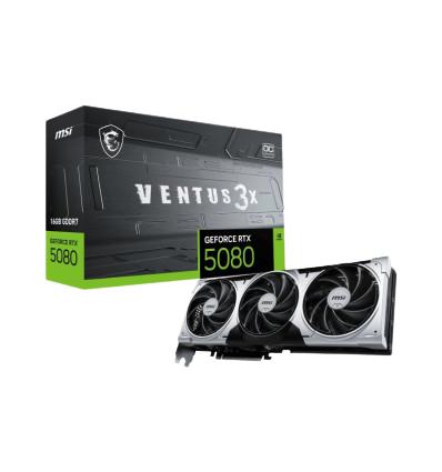 MSI GeForce RTX 5080 Ventus 3X OC Plus 16GB GDDR7 DLSS4 - Tarjeta gráfica