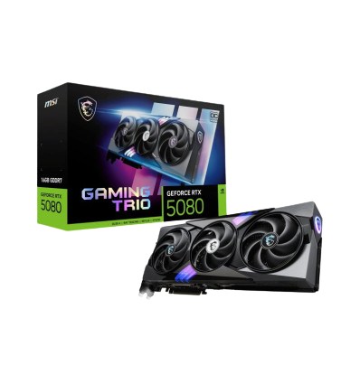 MSI GeForce RTX 5080 Gaming Trio OC 16GB GDDR7 DLSS4 - Tarjeta gráfica