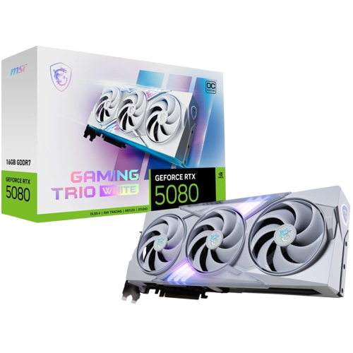 MSI GeForce RTX 5080 GAMING TRIO OC WHITE 16GB GDDR7 DLSS4