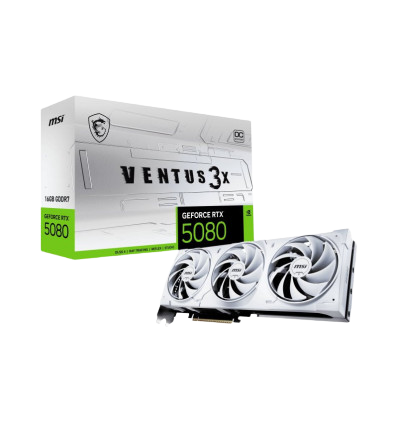MSI GeForce RTX 5080 Ventus 3X OC White 16GB GDDR7 DLSS4 - Tarjeta gráfica