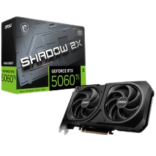 Placa de Vídeo MSI NVIDIA GeForce RTX 5060 Ti Shadow 2X OC Plus, 16GB, GDDR7, DLSS, Ray Tracing, 912-V535-029