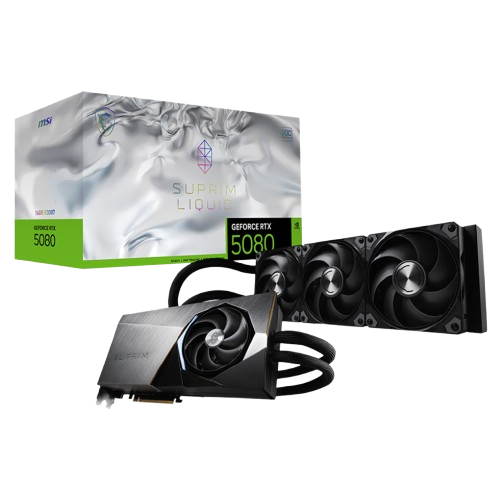 MSI GeForce RTX 5080 SUPRIM LIQUID SOC 16GB Video Card