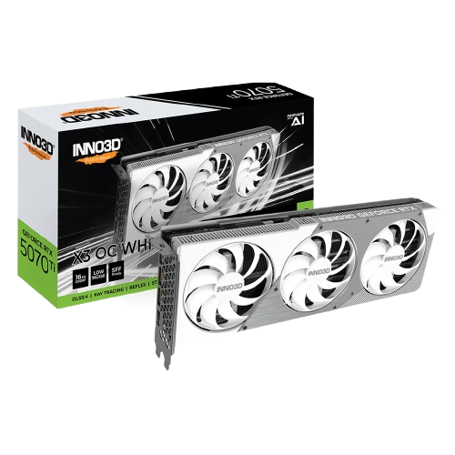 INNO3D GeForce RTX 5070 TI X3 OC 16GB GDDR7 Video Card - White
