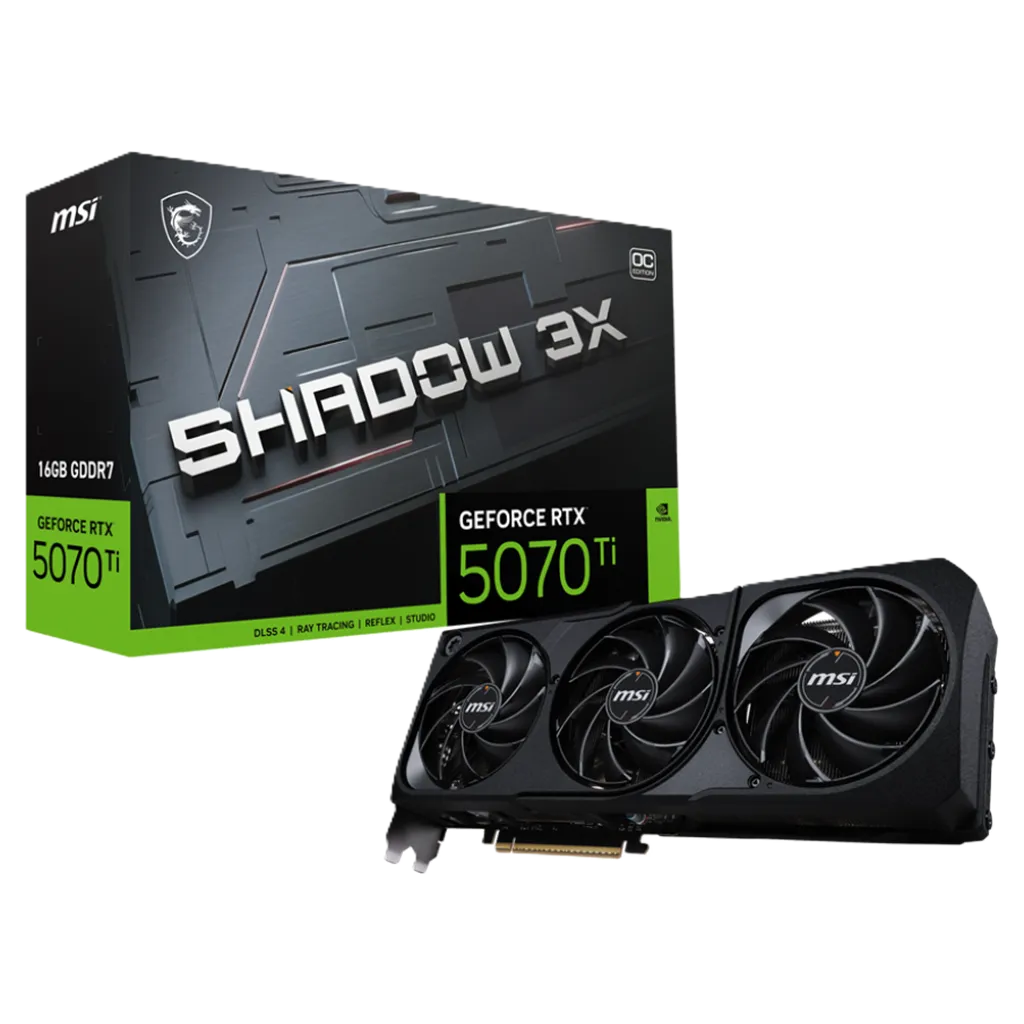 MSI GeForce RTX 5070 Ti SHADOW 3X OC 16GB Video Card