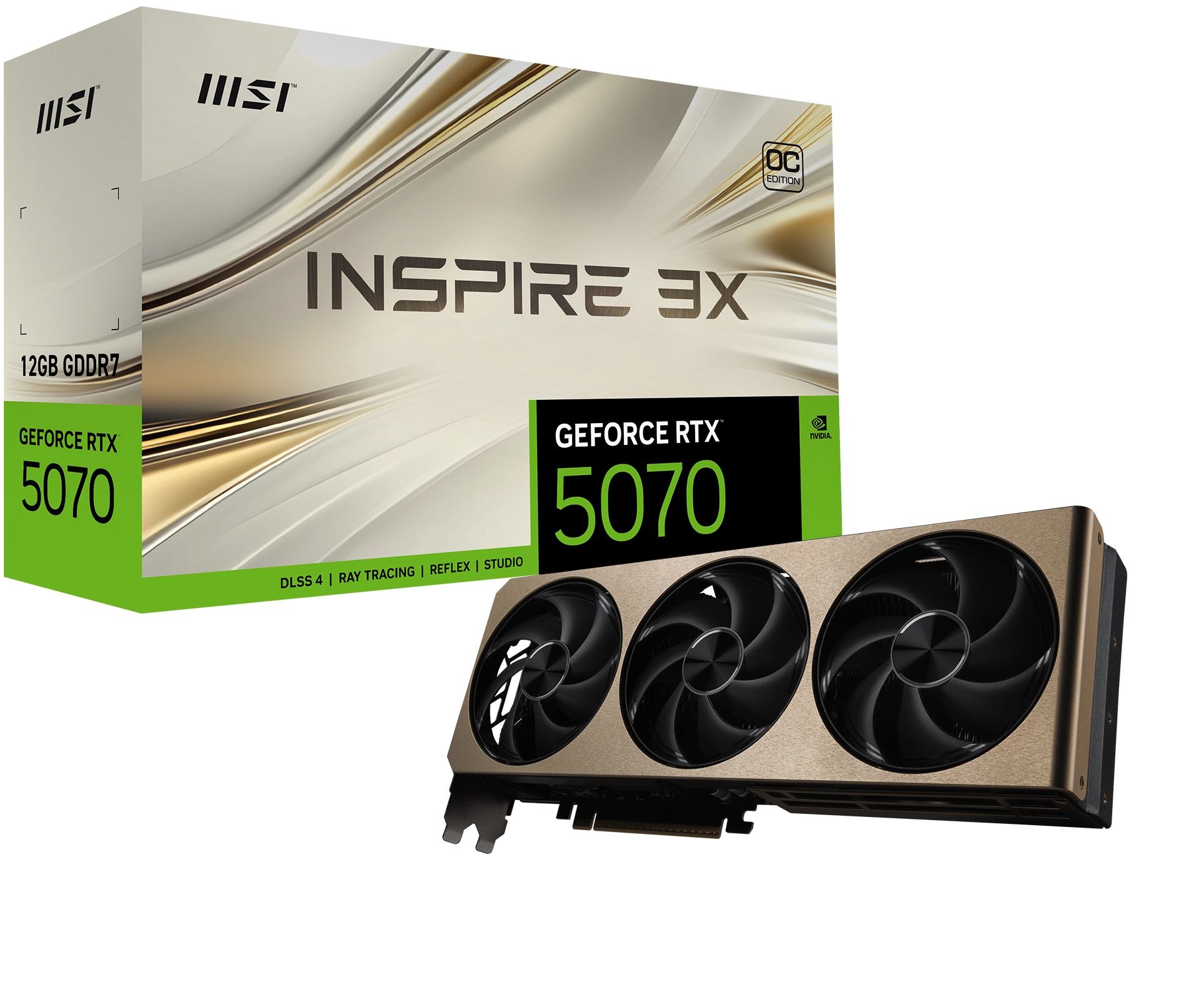 MSI GeForce RTX 5070 12G INSPIRE 3X OC