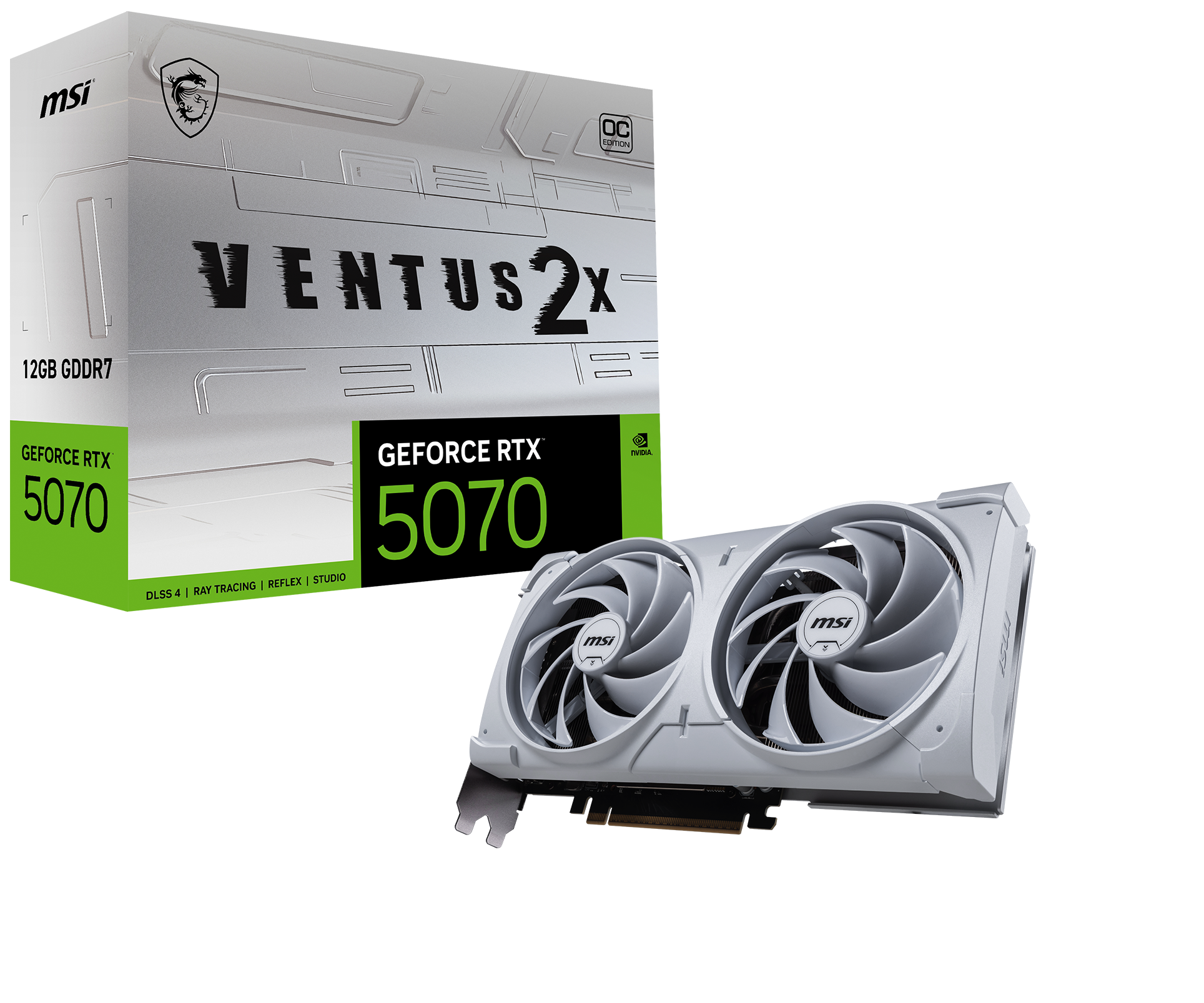 MSI GeForce RTX 5070 12G VENTUS 2X OC WHITE + 007 First Light Game Bundle