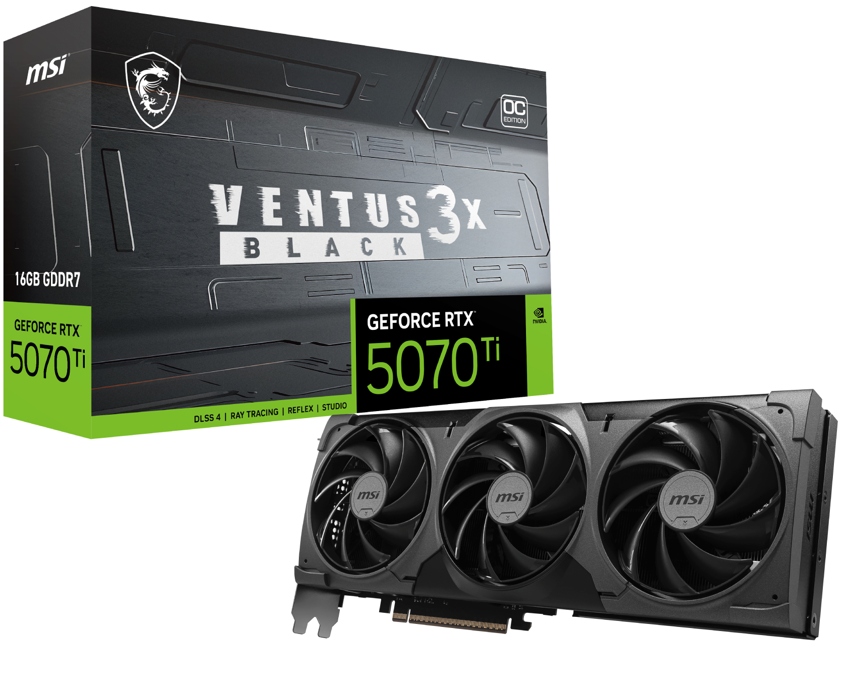 MSI GeForce RTX 5070 Ti 16G VENTUS 3X OC BLACK + 007 First Light Game Bundle