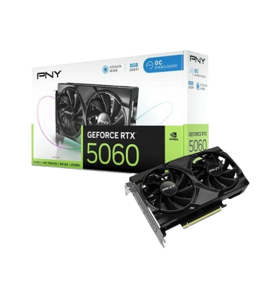 PNY GeForce RTX 5060 aRGB OC Dual Fan 8GB GDDR7 DLSS4 - Tarjeta gráfica