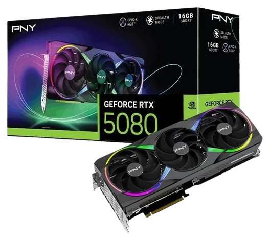 PNY GeForce RTX 5080 ARGB EPIC-X RGB™ Triple Fan 16GB DLSS 4