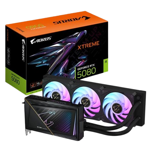 GIGABYTE AORUS GeForce RTX 5080 XTREME WATERFORCE, AI Gaming Graphics Card, All-in-one Cooling System, 16GB 256-bit GDDR7, GV-N5080AORUSX W-16GD