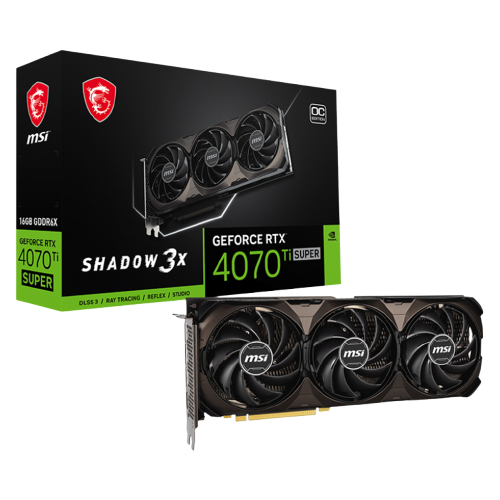 MSI GeForce RTX 4070 Ti SUPER SHADOW 3X OC 16GB Video Card