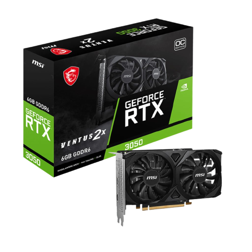 MSI GeForce RTX 3050 VENTUS 2X E OC 6GB Video Card
