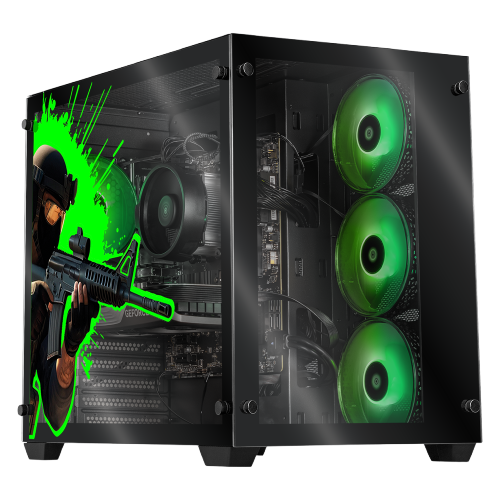 PC Gamer Xtreme PC Gaming NVIDIA GeForce RTX 5060 AMD Ryzen 7 5700 32GB SSD 1TB WIFI W10 Counter Strike Black gaming competitivo y streaming