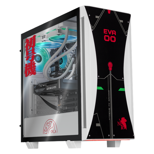 Xtreme PC Gaming Geforce RTX 5060 TI 16GB AMD Ryzen 9 7900X 32GB DDR5 SSD 1TB Sistema Liquido WIFI Evangelion 00 White