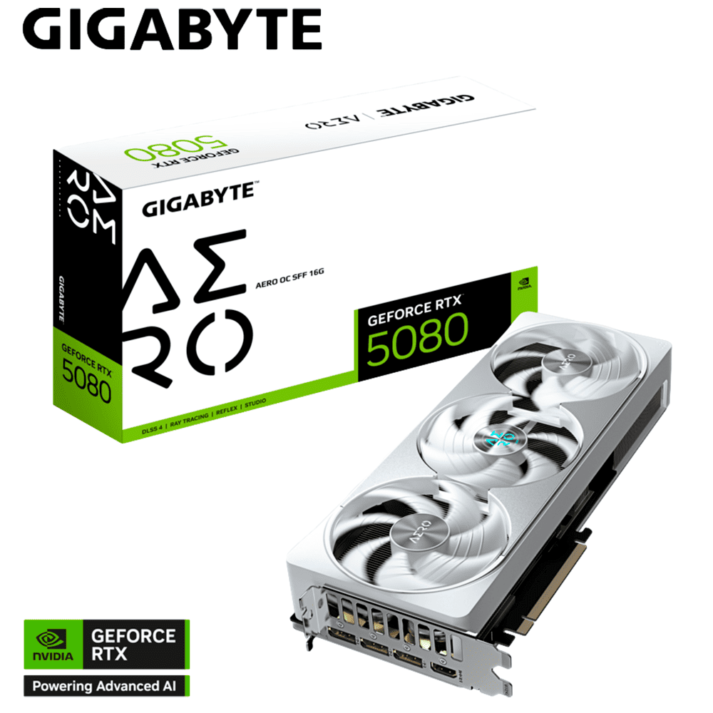 Tarjeta de video GIGABYTE AERO NVIDIA GeForce RTX 5080 OC SFF / 16GB GDDR7 / PCI Express 5.0 x16 / GV-N5080AERO OC-16GD