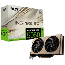 Placa de Vídeo MSI NVIDIA GeForce RTX 5060 Inspire 2X OC, 8GB, GDDR7, DLSS, Ray Tracing, G506-8I2C