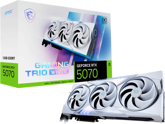 Carte Graphique MSI GeForce RTX 5070 Gaming Trio OC White