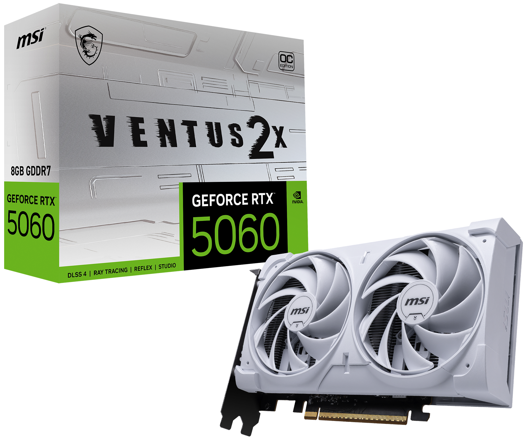 MSI GeForce RTX 5060 8G VENTUS 2X OC WHITE