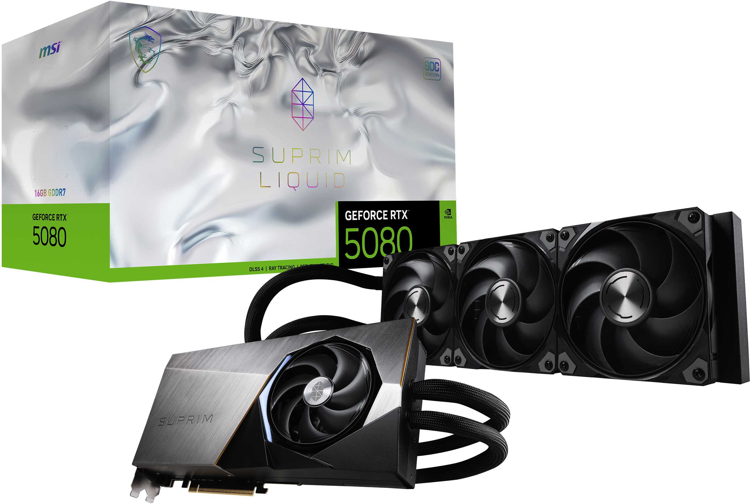MSI GeForce RTX 5080 16G SUPRIM LIQUID SOC