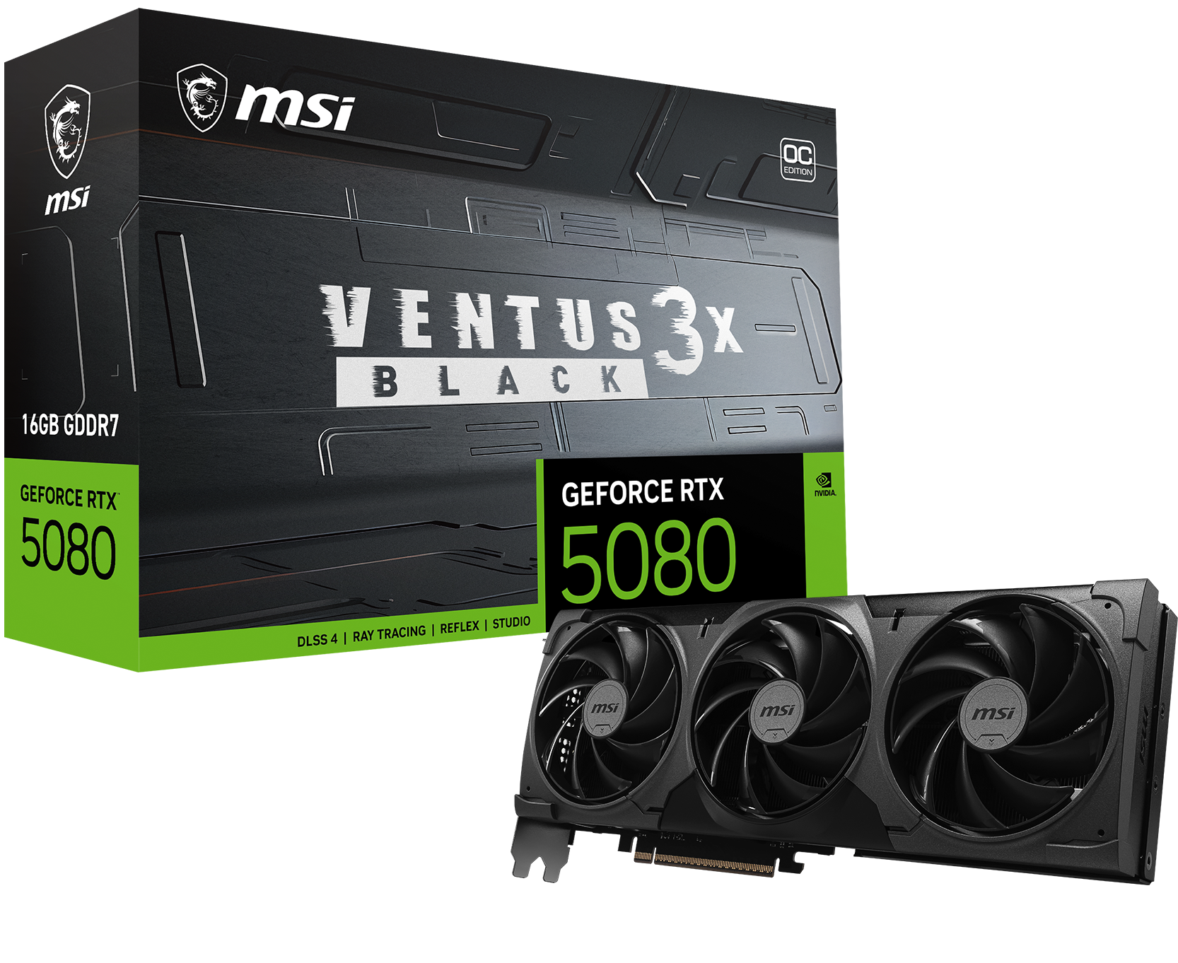 MSI GeForce RTX 5080 16G VENTUS 3X OC BLACK