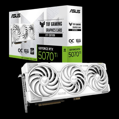 ASUS TUF Gaming GeForce RTX 5070 Ti 16GB GDDR7 BTF White OC Edition
