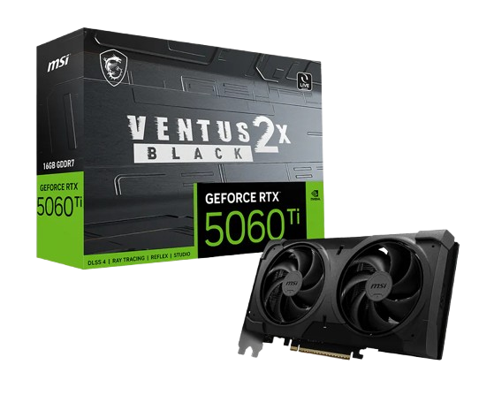 MSI GeForce RTX 5060 Ti 16G VENTUS 2X BLACK PLUS