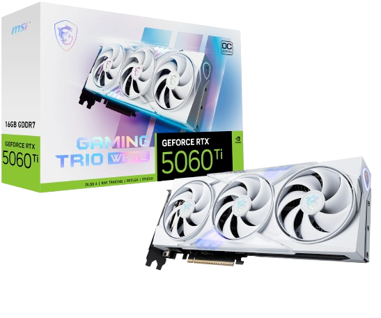 MSI GeForce RTX 5060 Ti 16G GAMING TRIO OC WHITE