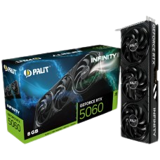 Placa de Vídeo Palit NVIDIA GeForce RTX 5060 Infinity 3, 8GB, GDDR7, DLSS, Ray Tracing, NE75060019P1-GB2063S